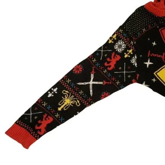 HBO Game Of Thrones Sweater M Ugly Christmas Westeros Joy To The Realm Knit Xmas - Picture 4 of 6